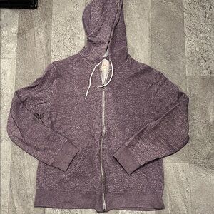 Men’s retro purple zip-up hoodie